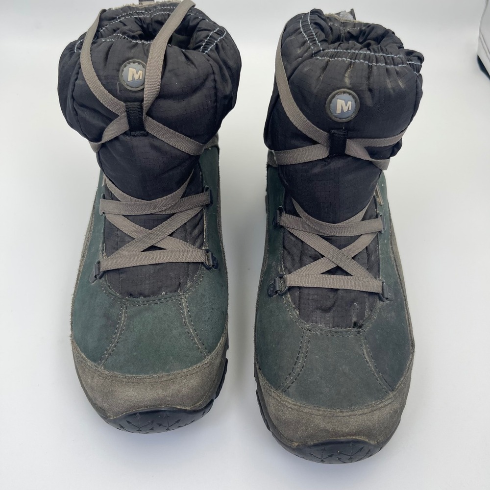 Merrell Thermo Arc Forecast 8 Winter Boots Womens 6 Black Good Waterproof Suede - Picture 1 of 13